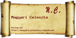 Magyari Celeszta névjegykártya